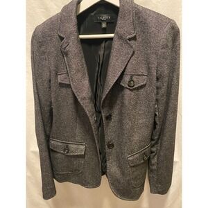 Women's Talbots Black Blazer‎ Jacket with Pockets Size 10P